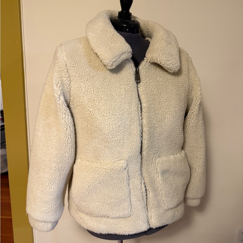 Cream Teddy Bear Coat by Style & Co L/XL
